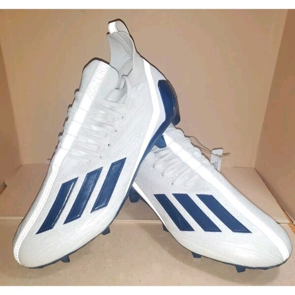 Adidas AdiZero Primeknit Football Cleats White/Blue GV9624 Men\'s size 11.5 main image 12